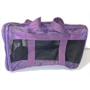 Sherpa Original Deluxe Purple Travel Bag Pet Carrier Without Shoulder Strap